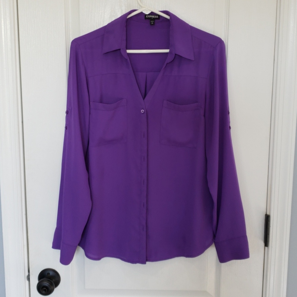 purple express blouse good condition
